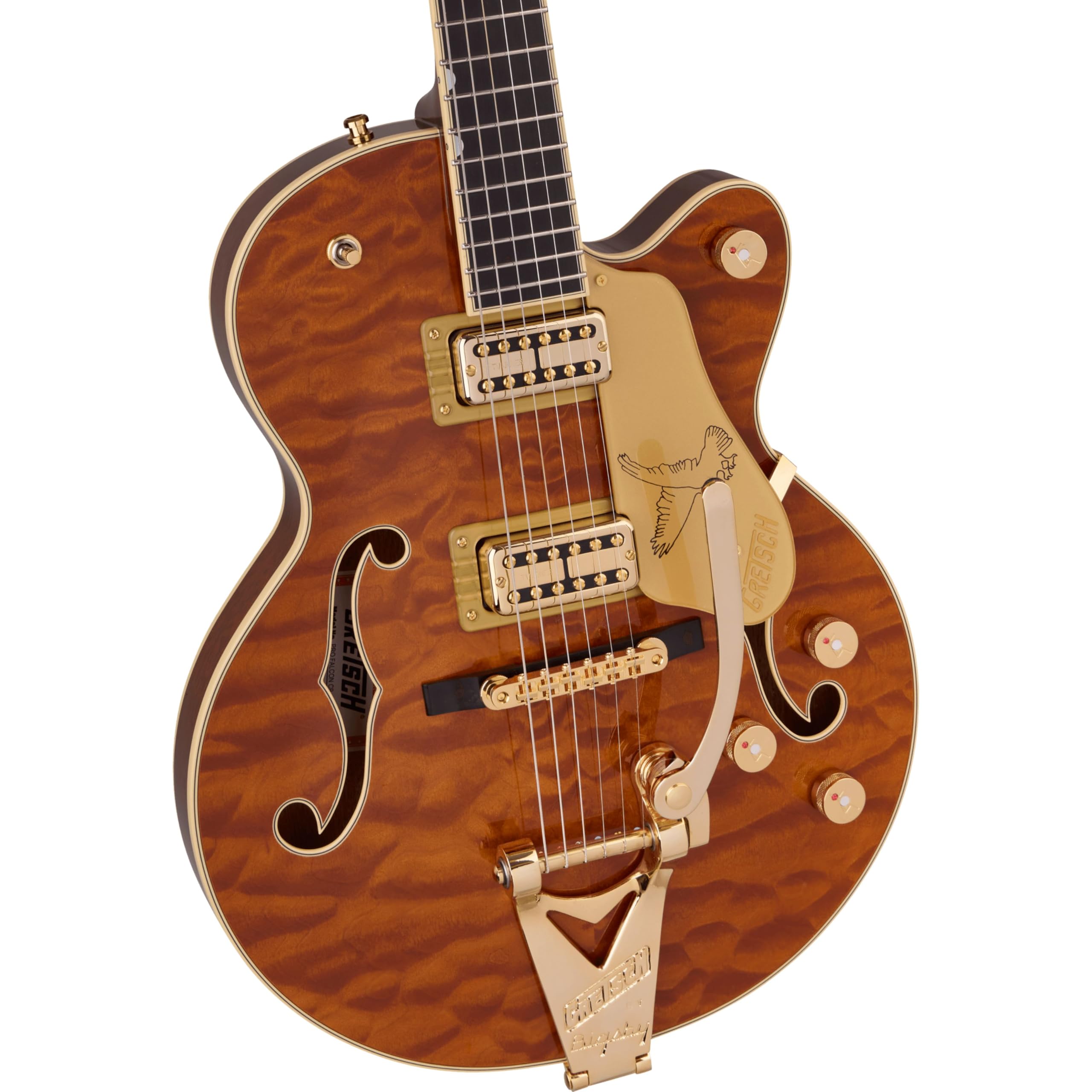 Amazon.com: Gretsch Limited Quilt Falcon Jr. Semi-hollowbody